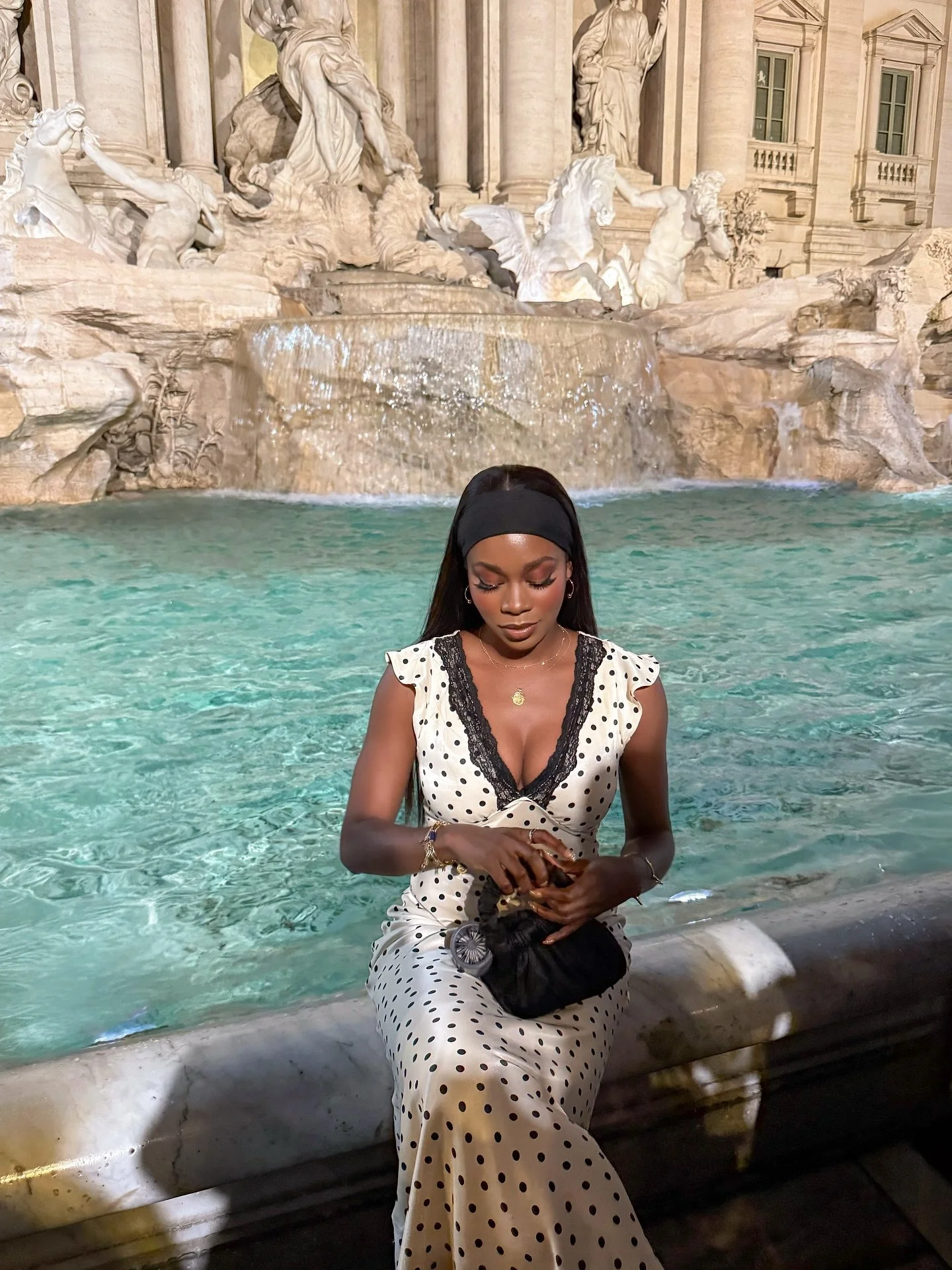 Trevi Fountain with a side of lobster pasta and tiramisu @pierluigiroma A happy girl 😌⛲️🦞