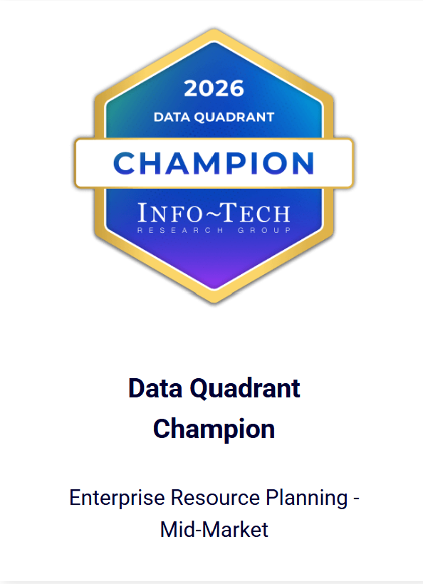 data quadrant info-tech champion erp mid-market