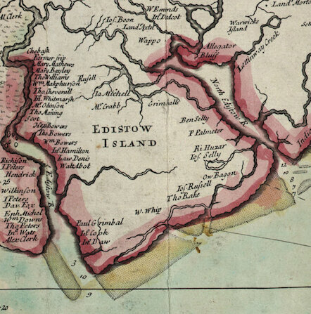  Edisto Island, from the “Crisp Map” of 1711. 