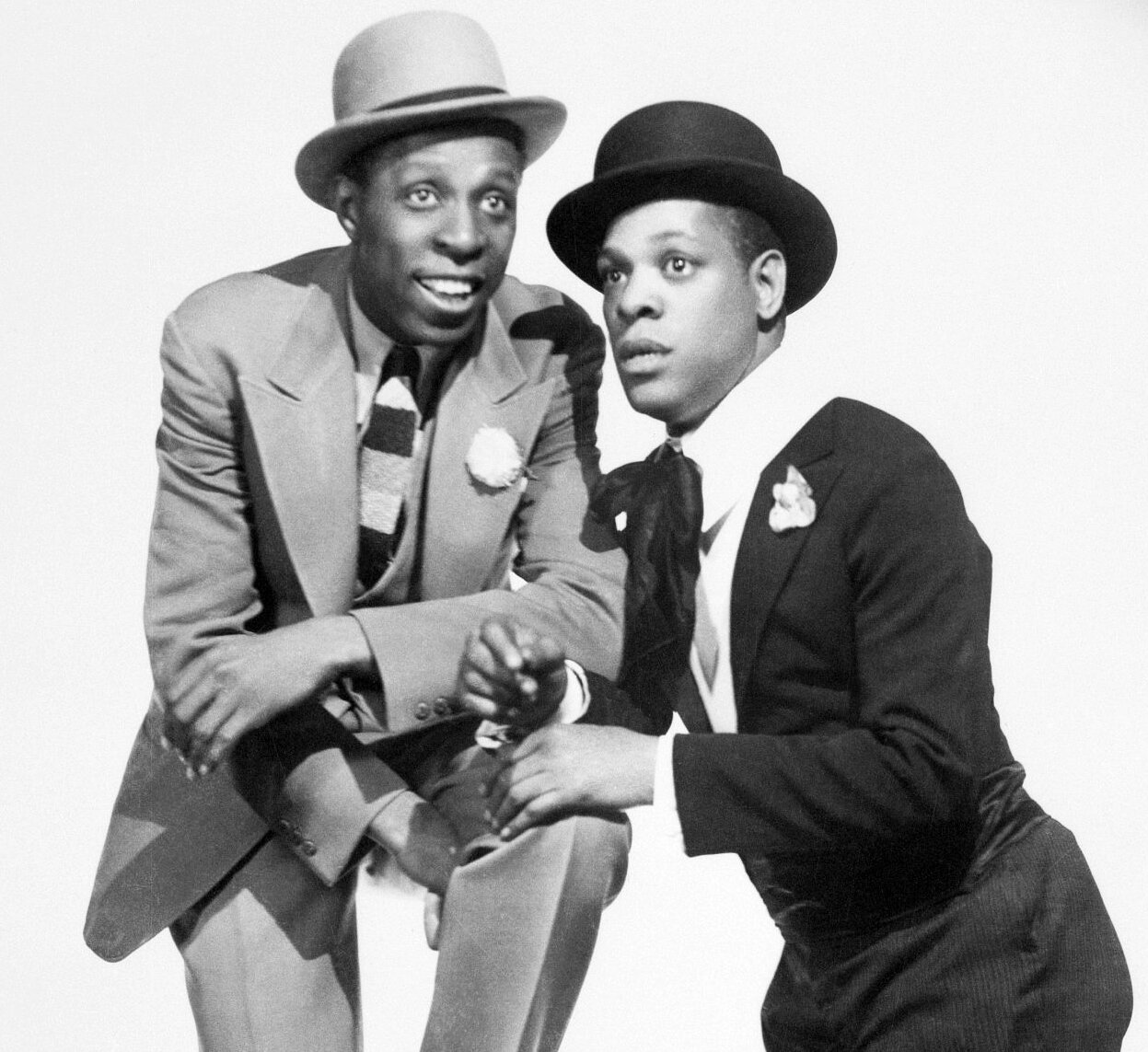  The song and dance team of Buck (Ford Lee Washington), right, and Bubbles (John William Sublett), are shown as they appeared in the early 1920s as top headliners at New York's Palace Theatre, the then mecca of vaudeville. (Photo by UPI/Bettmann via 