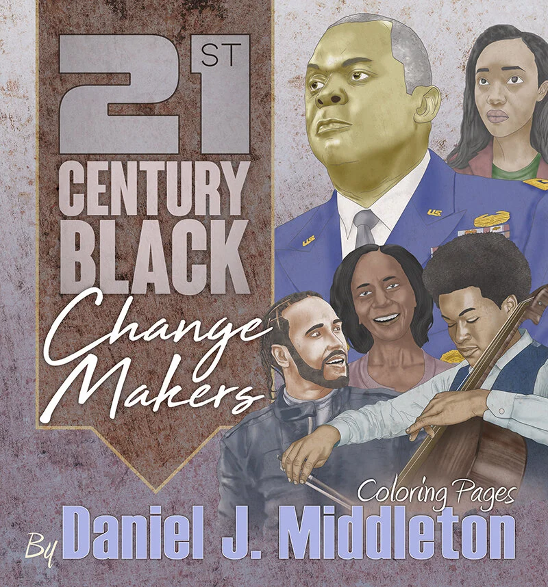 21st Century Black Changemakers Coloring Pages: Collection 1. Instant Download Printable File (PDF)