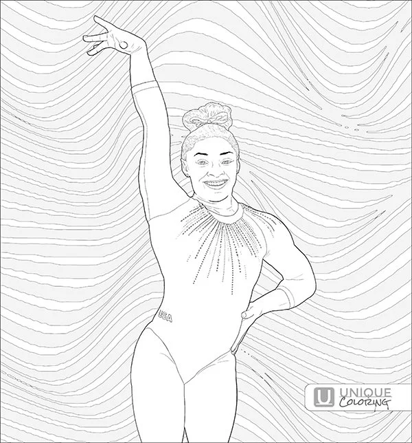 Simone Biles Coloring Pages Printable