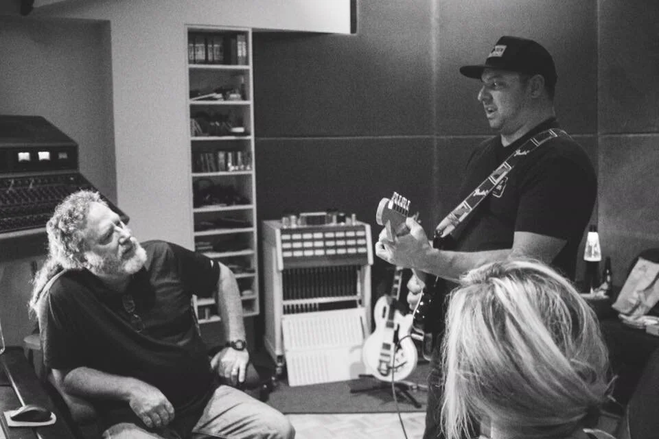 My brother Bob, recording electric guitar