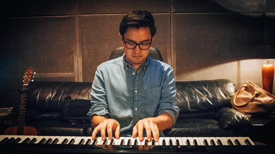 Recording piano with my brother Warren