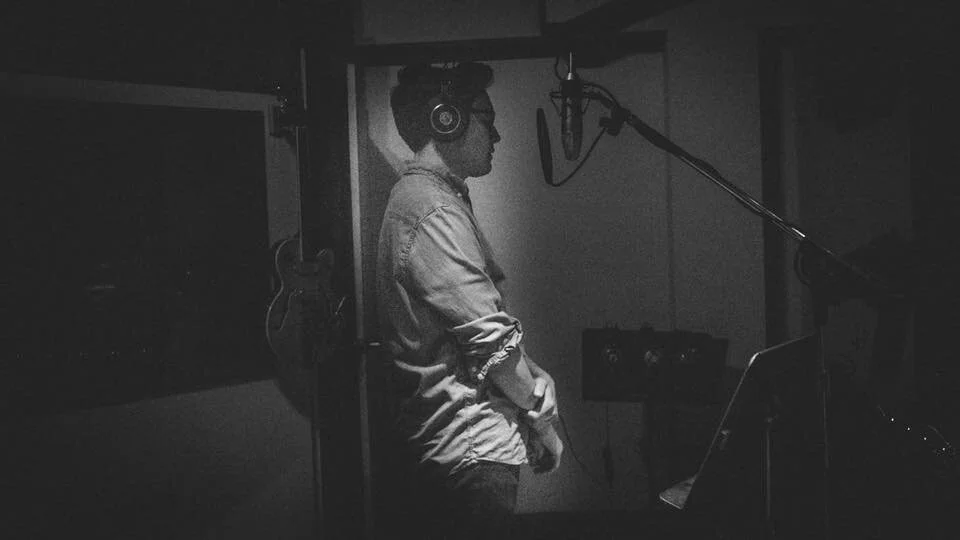 Recording backup vocals with my brother Warren