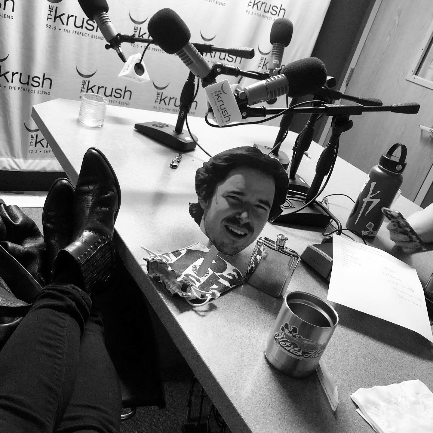 Recording on air at Krush 92.5