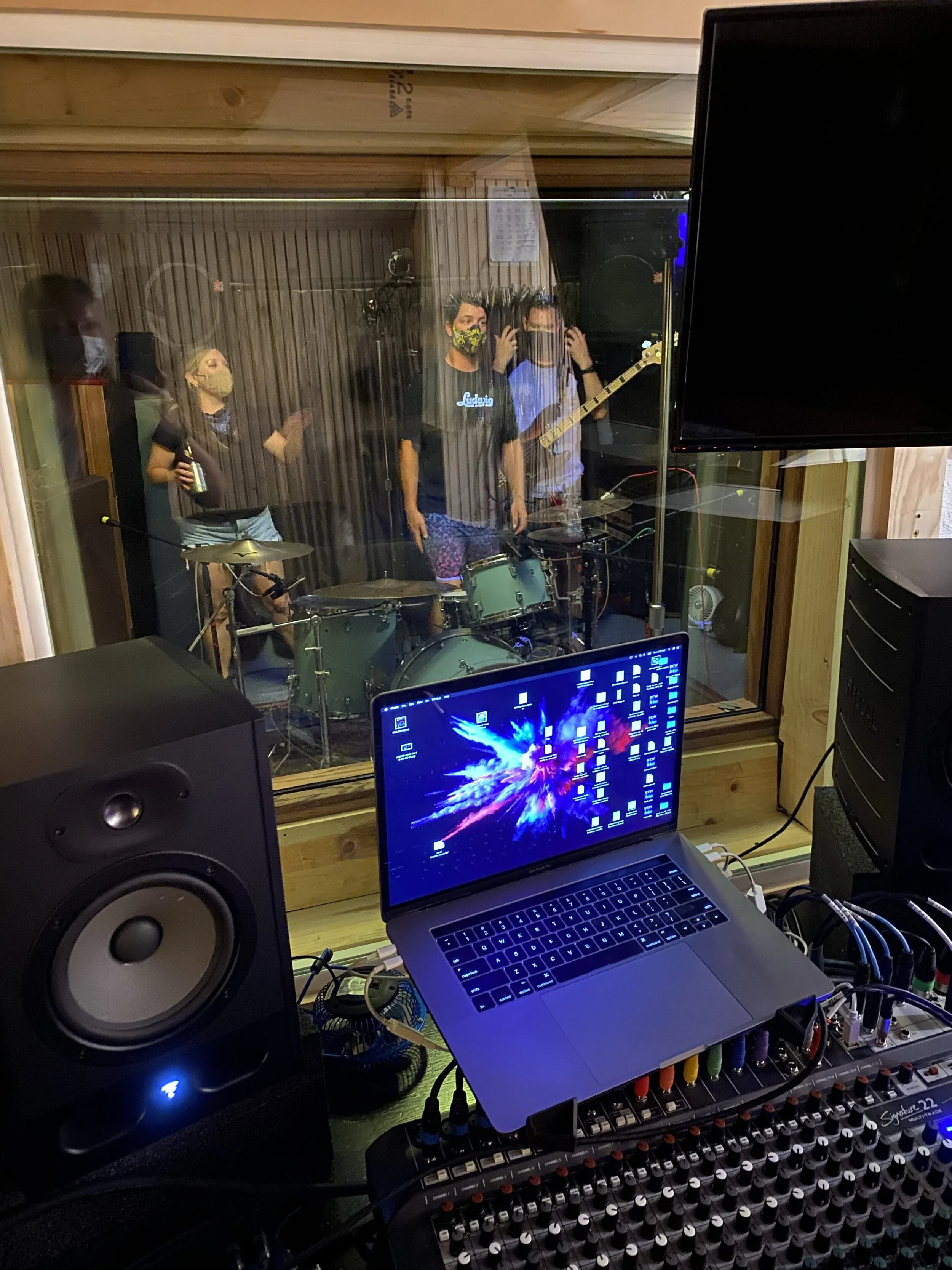 Recording drums and bass August 2020