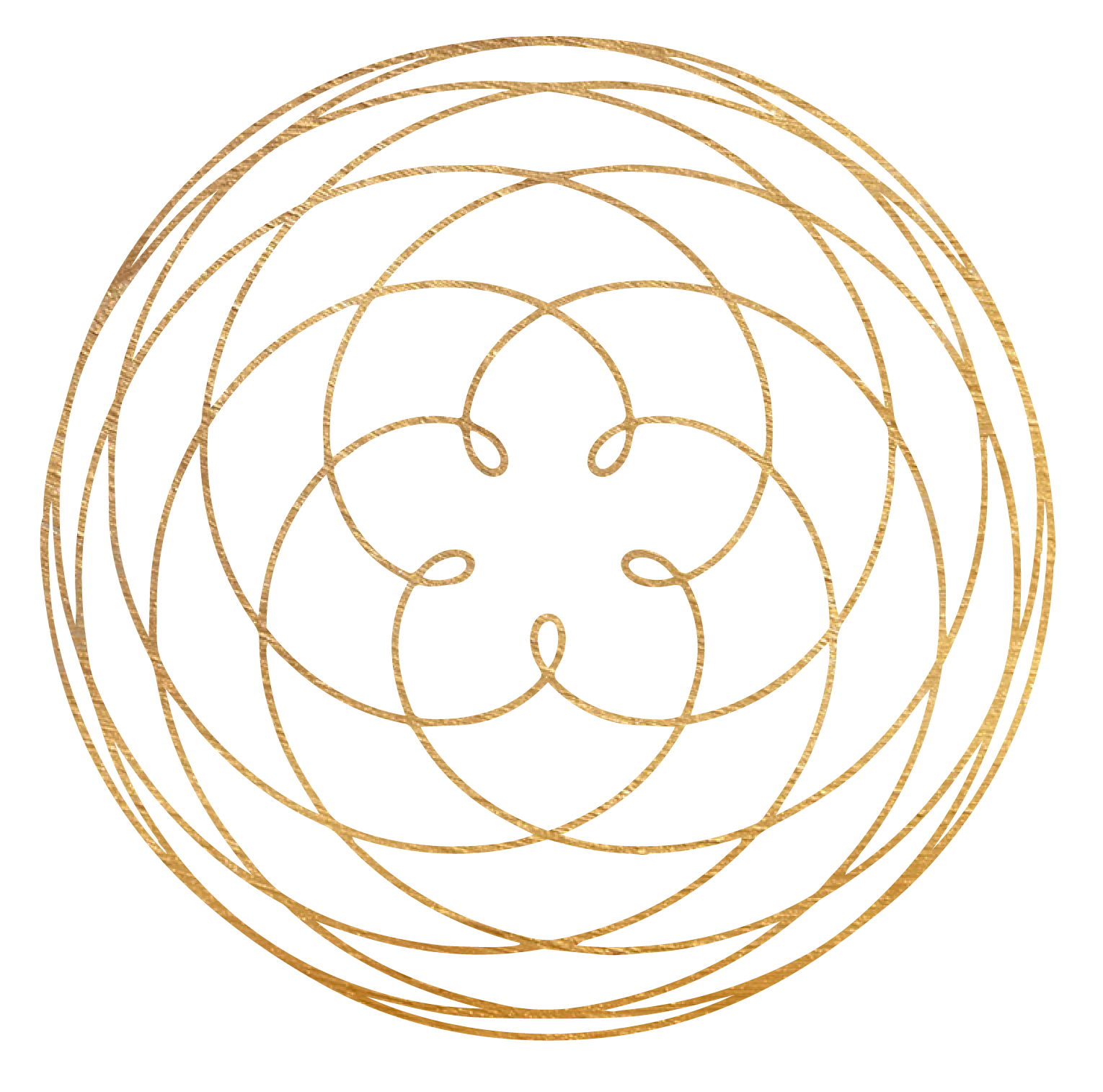 Gold illustration of Venus spiral.