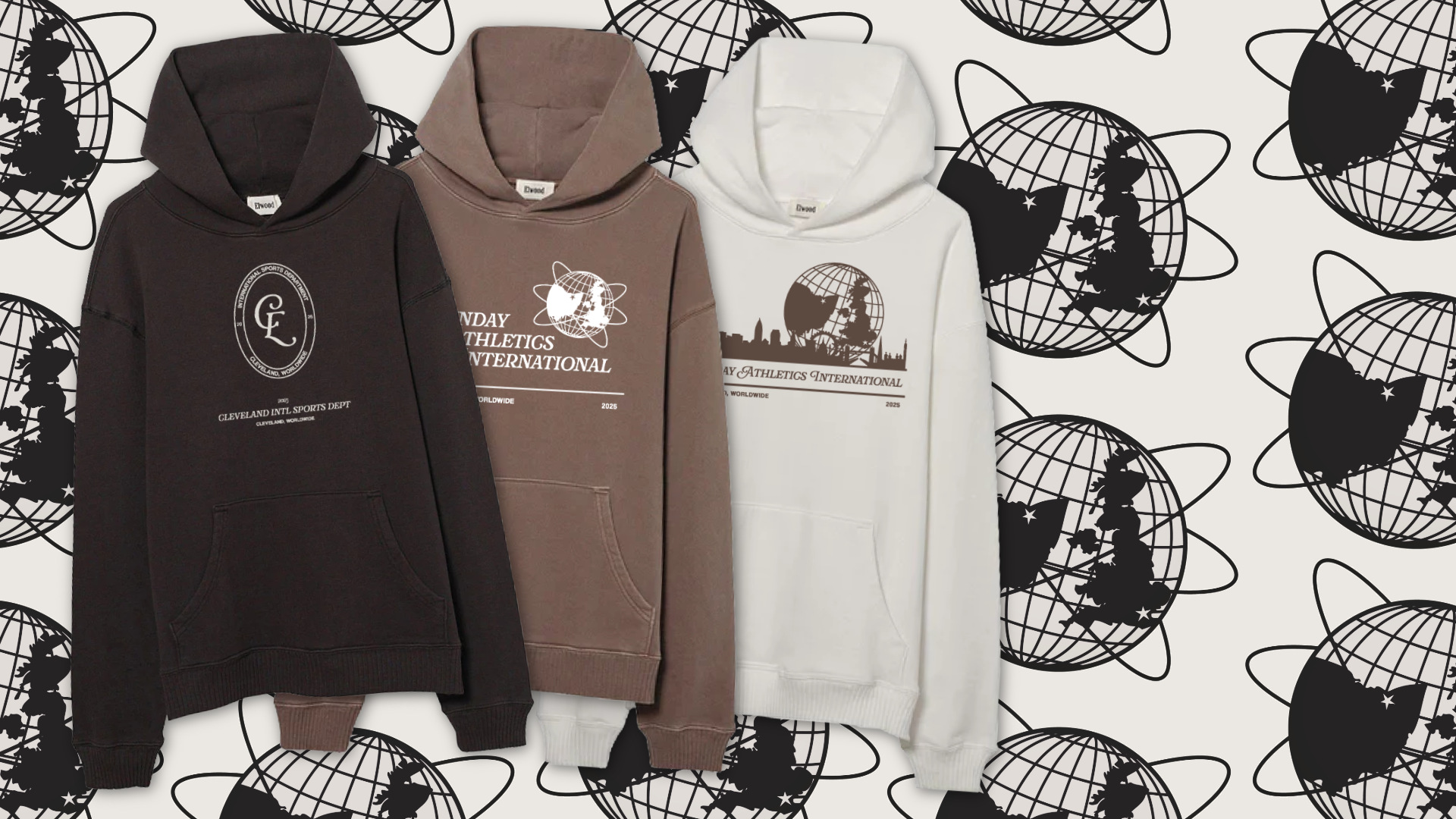 samantha illustrated custom cleveland sweatshirts designed for the football game in london