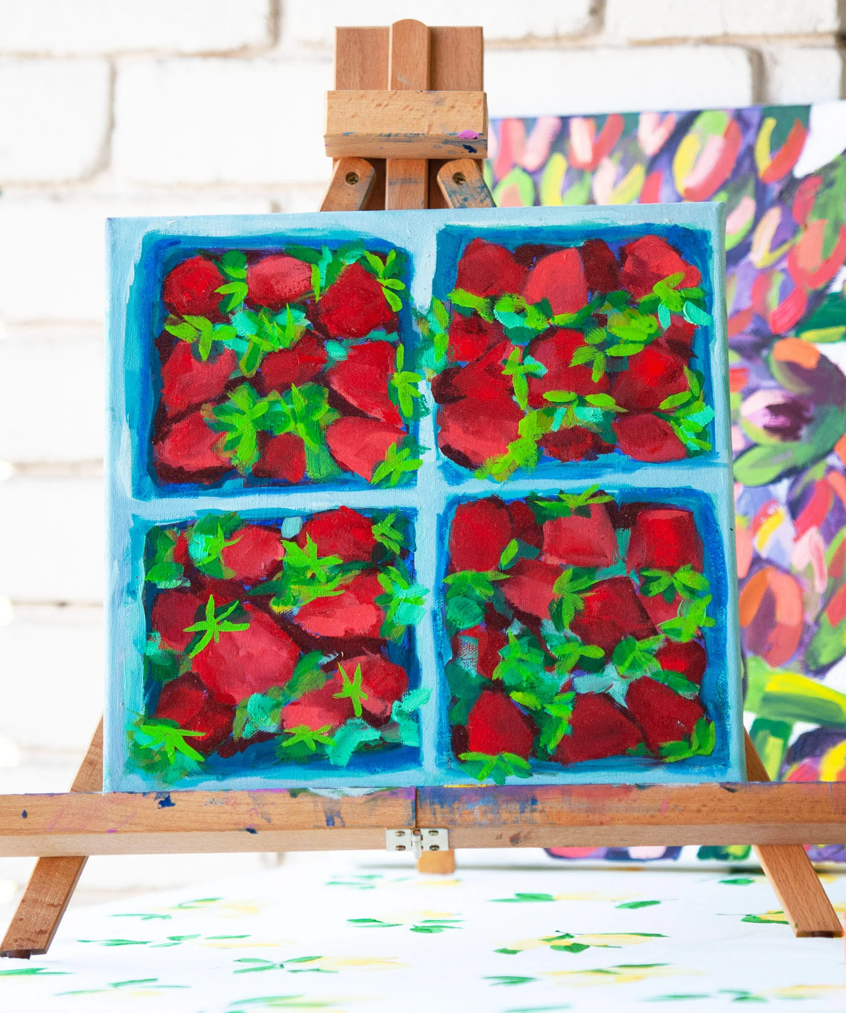 Strawberry painting