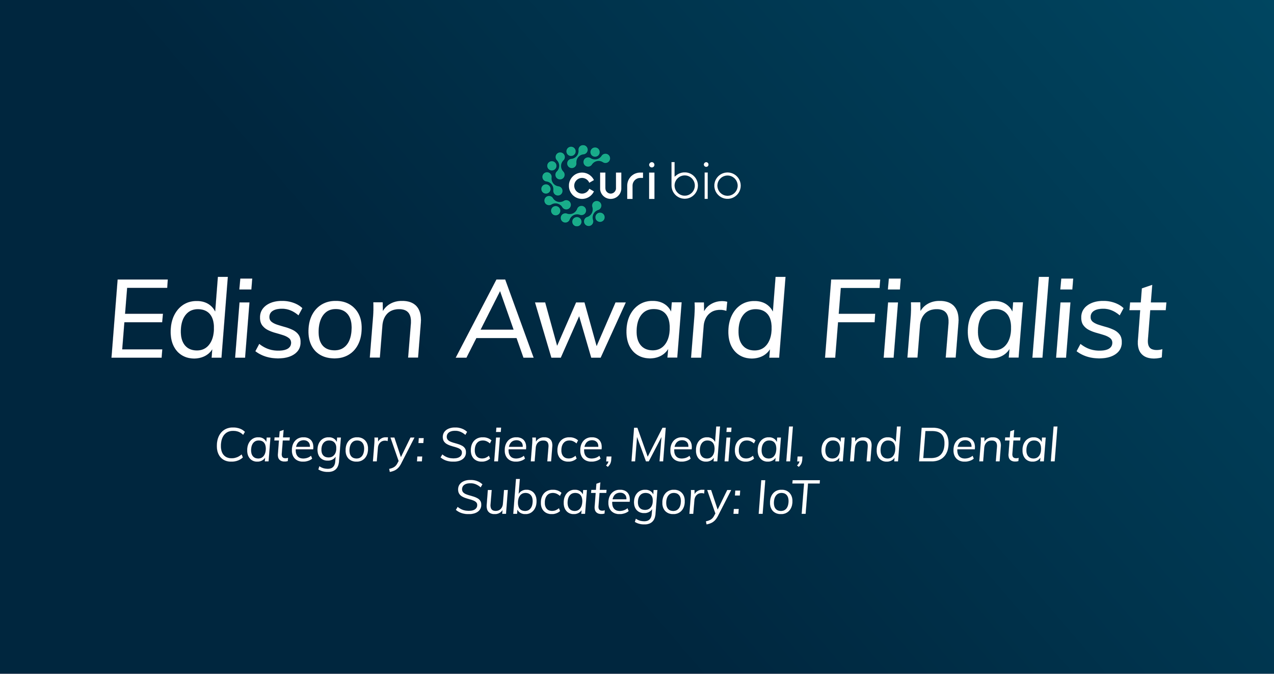 Curi Bio Announced 2021 Edison Award Finalist