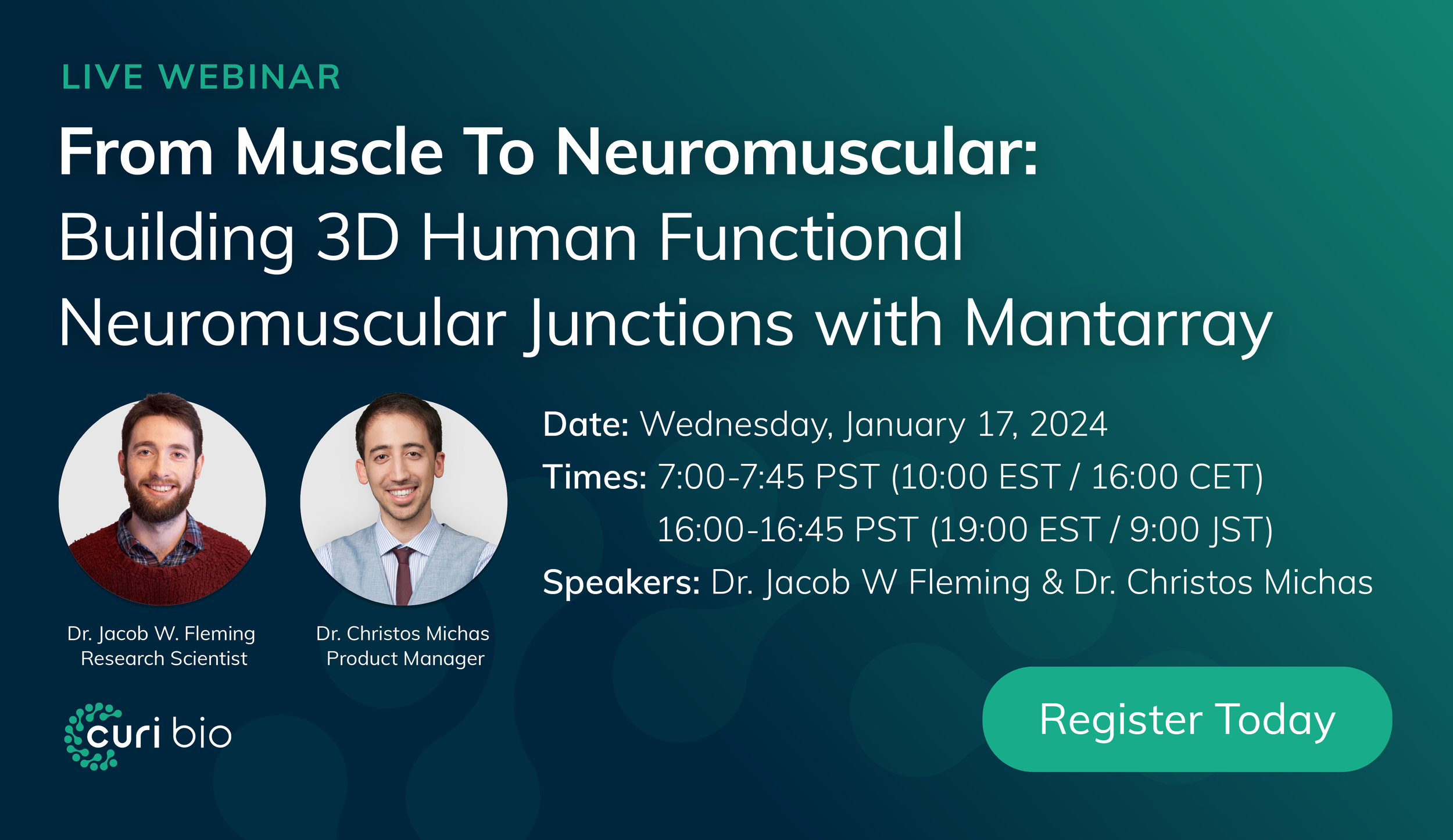 [Live Webinar] From Muscle To Neuromuscular: Building 3D Human Functional NMJs with Mantarray