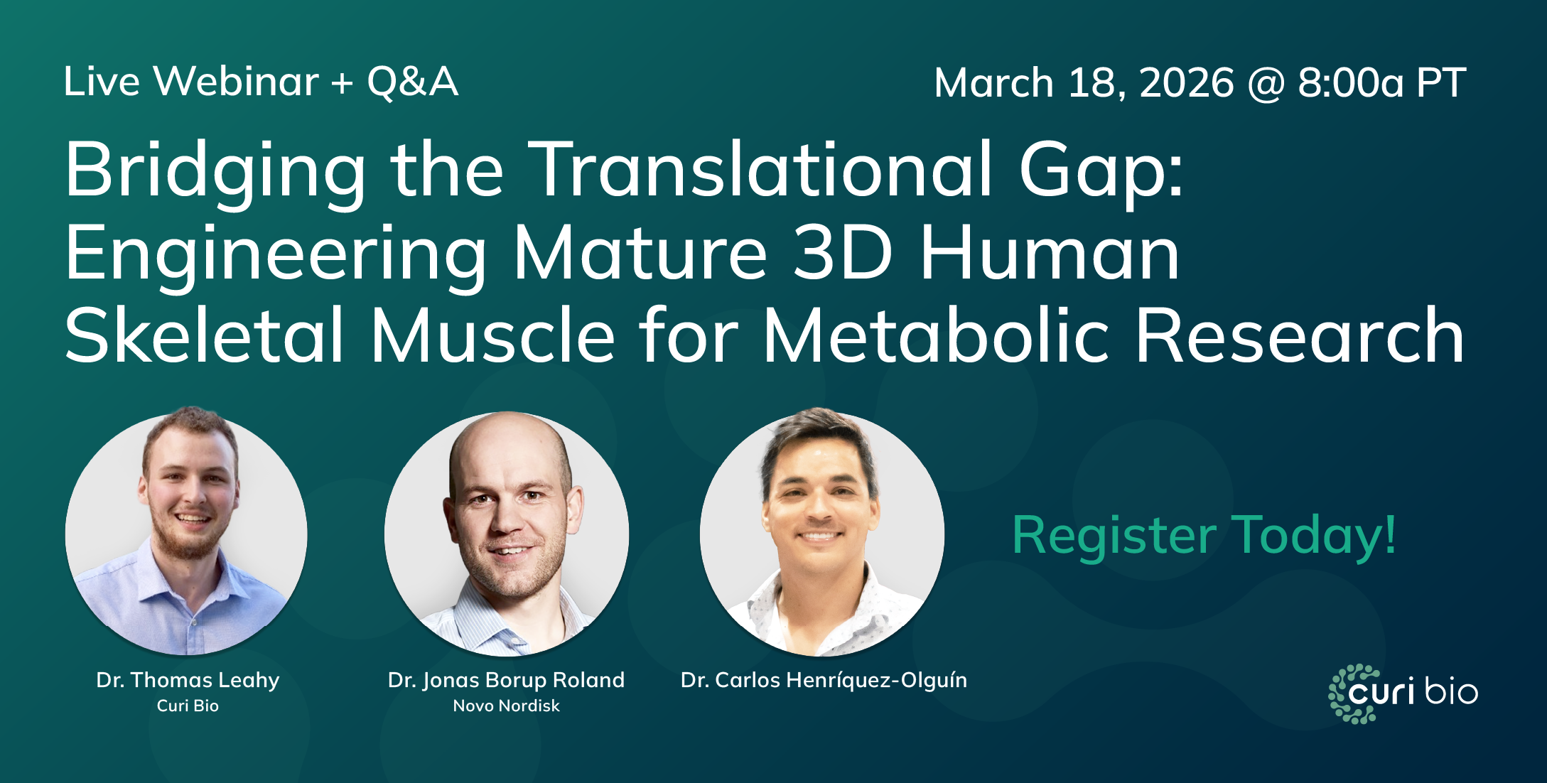 [Live Webinar] Bridging the Translational Gap: Engineering Mature 3D Human Skeletal Muscle for Metabolic Research