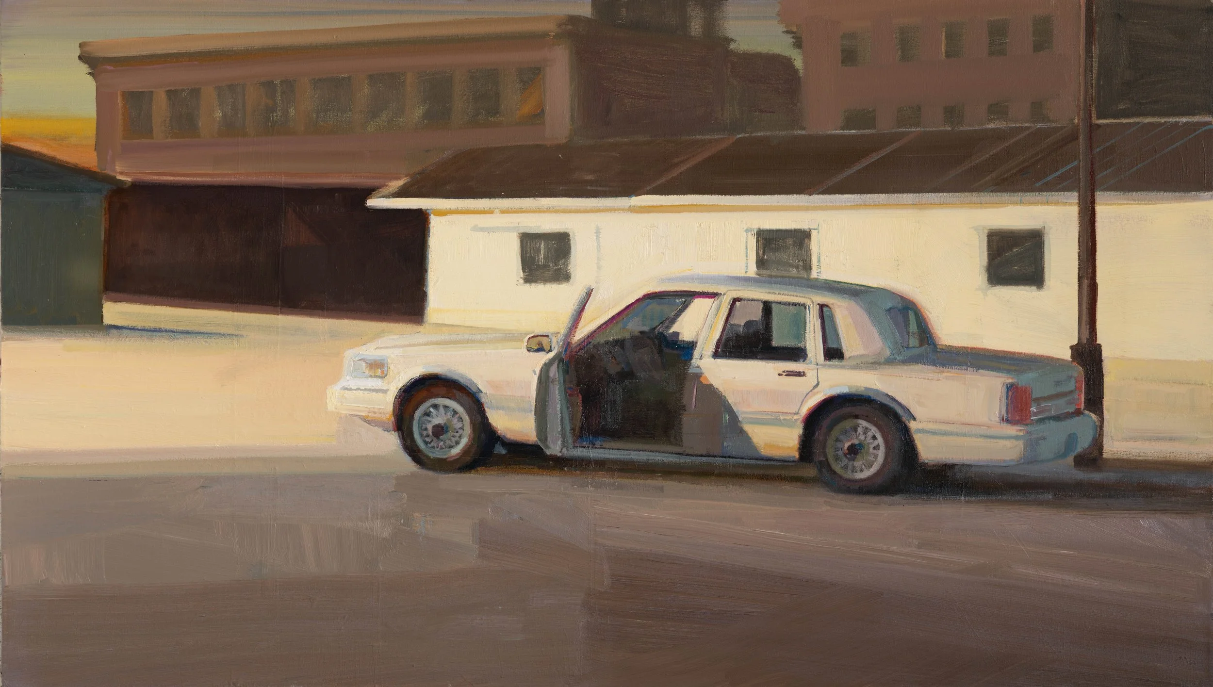 Horizontal Painting in the Background, Oil on Canvas, 32"X56", 2026