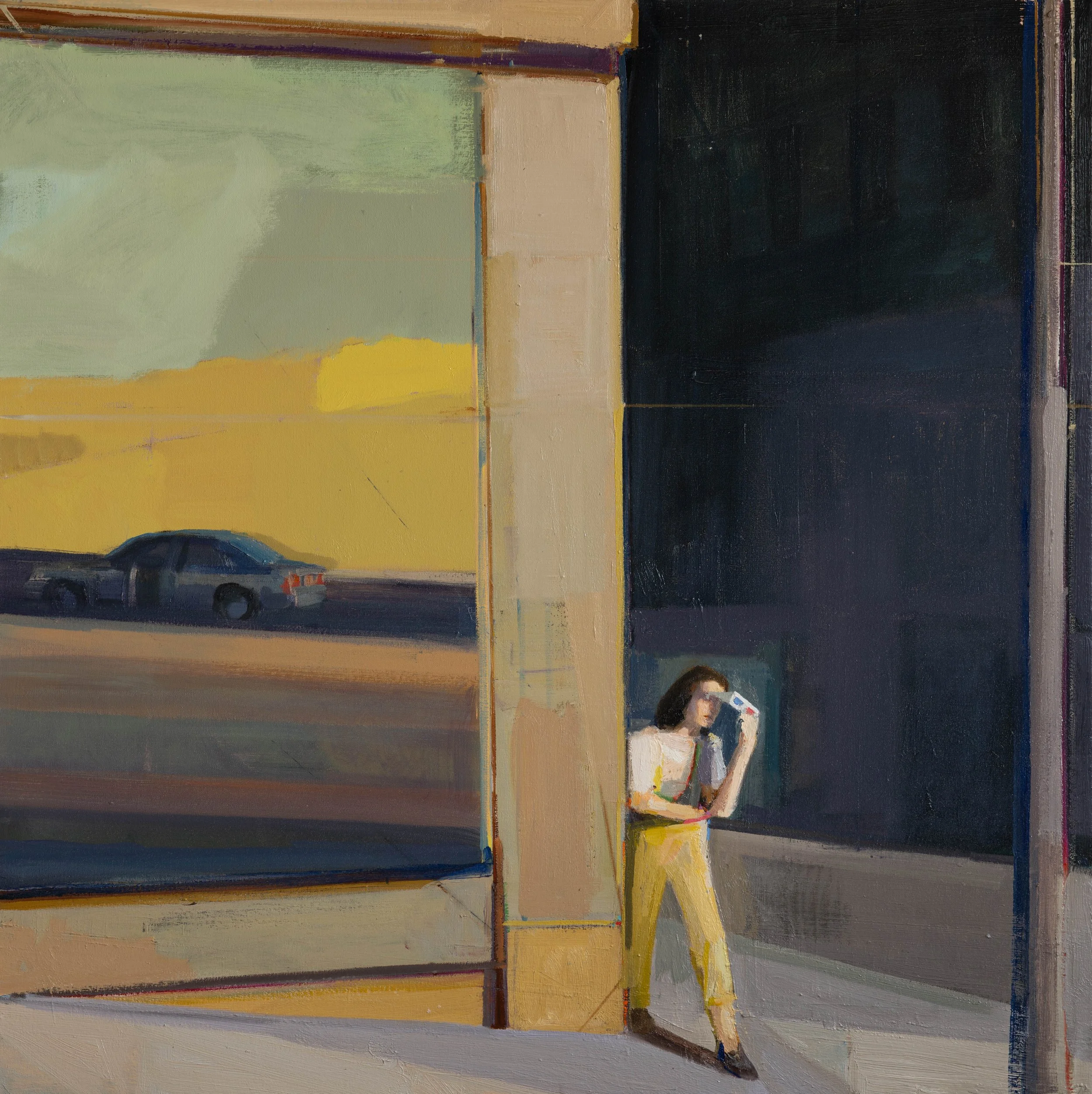 Eliza on the Street, Oil on Canvas, 38"X38", 2026
