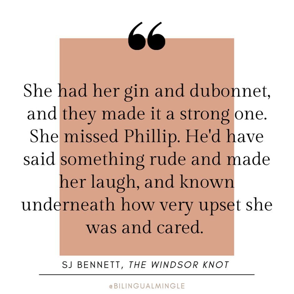 Maybe I&rsquo;m feeling sentimental because it&rsquo;s my anniversary weekend, but this quote from The Windsor Knot got me. 

Even the Queen of England had her person who just &ldquo;got&rdquo; her. For like, 70 years. 

Who is your person? 💕