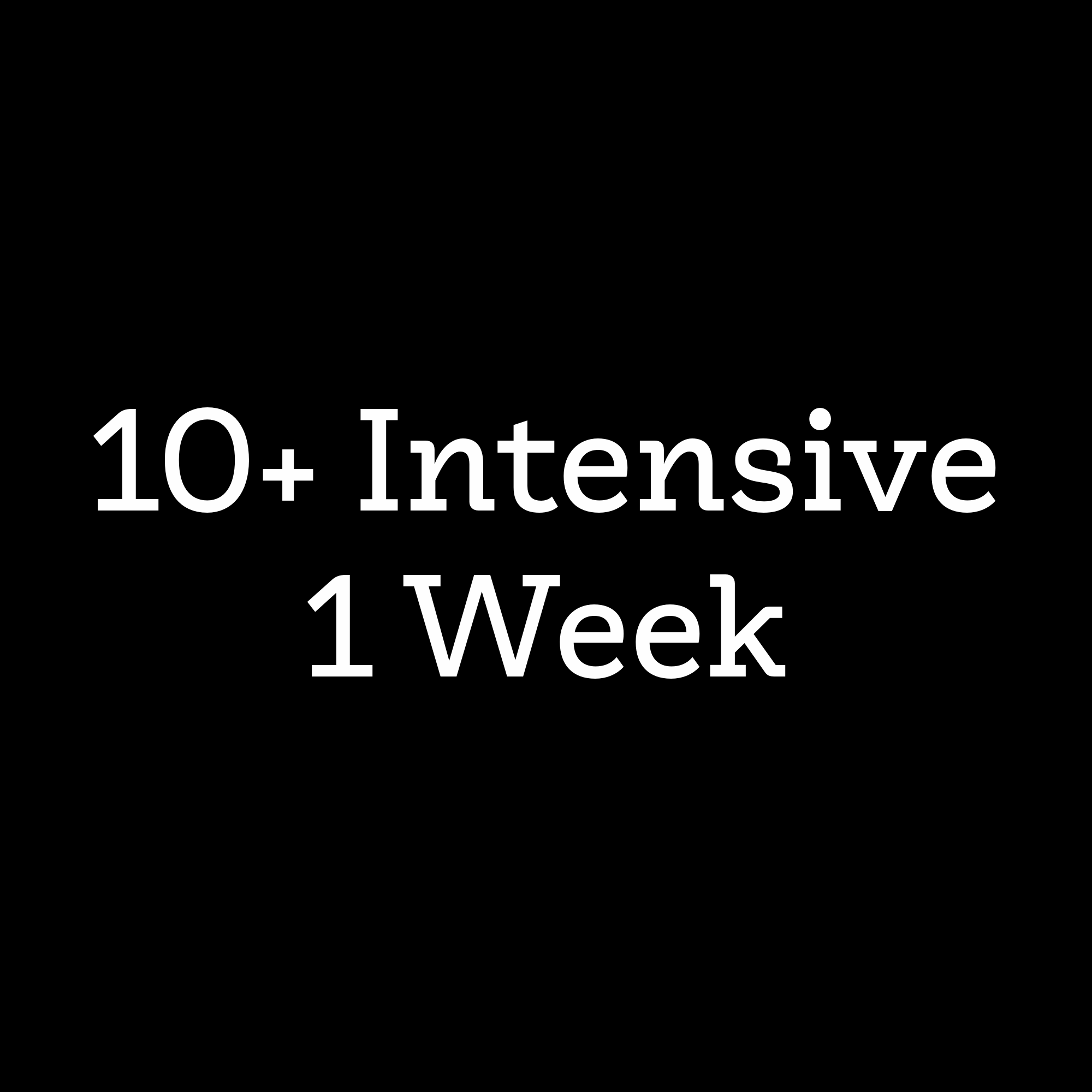 1 Week 10+ Summer Intensive