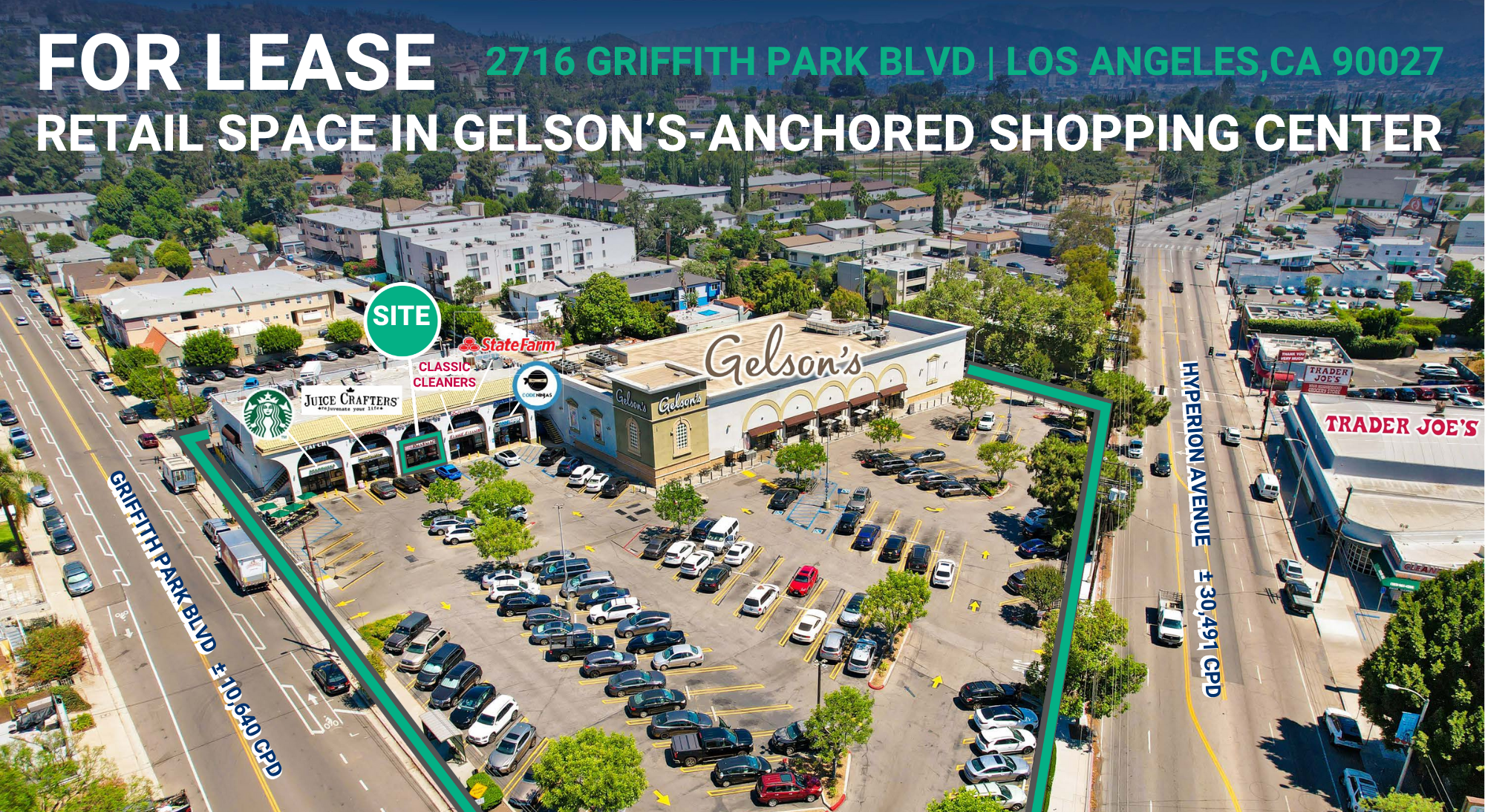 Retail Space in Gelson’s Anchored Shopping Center