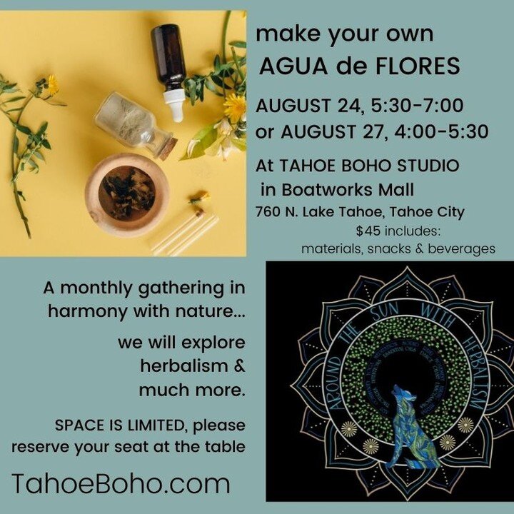 COME JOIN US IN MY NEW STUDIO (Boatworks Mall) for Around the Sun with Herbalism...