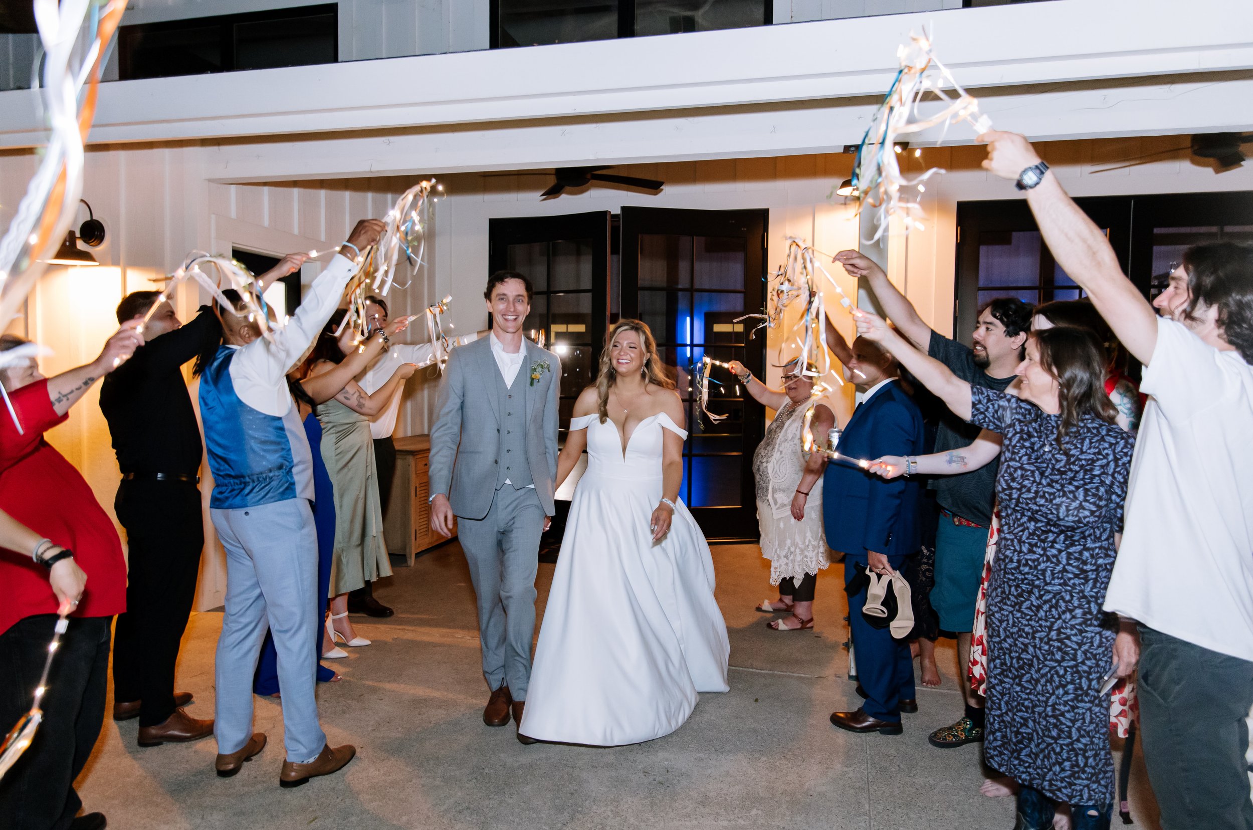 Grand exit at Park Winters wedding