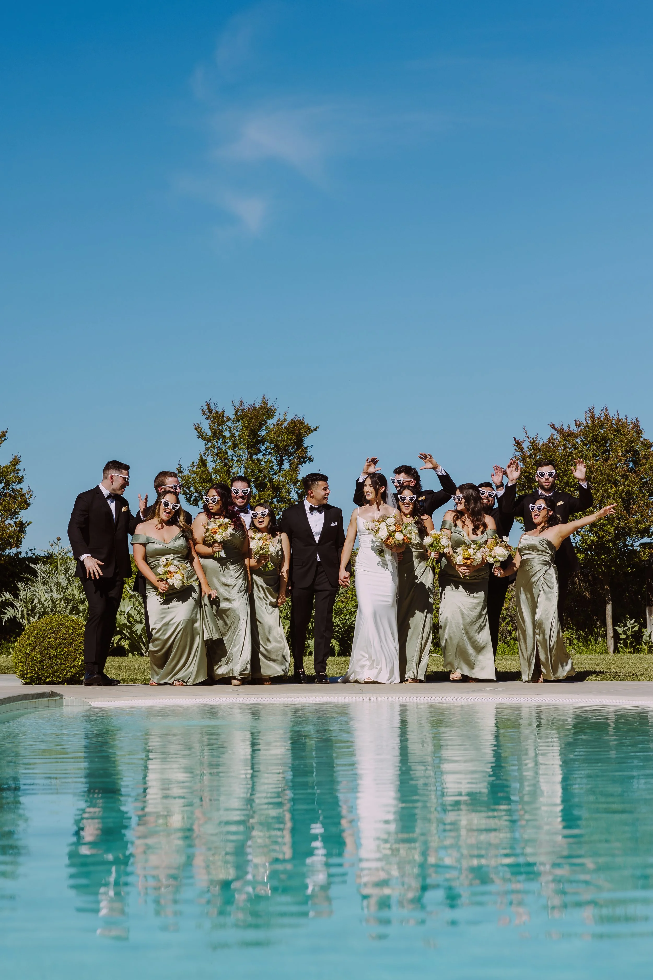 Poolside wedding at Park Winters venue