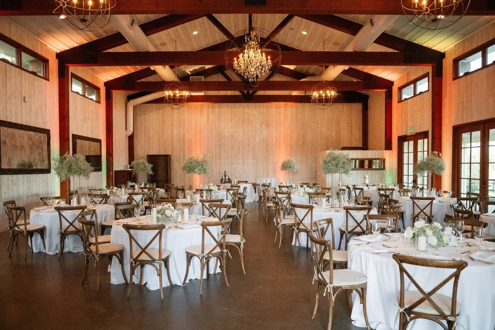 Indoor Park Winters wedding reception