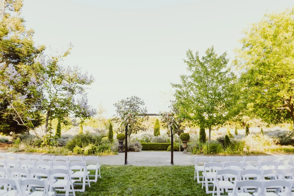 Outdoor ceremony site at Park Winters