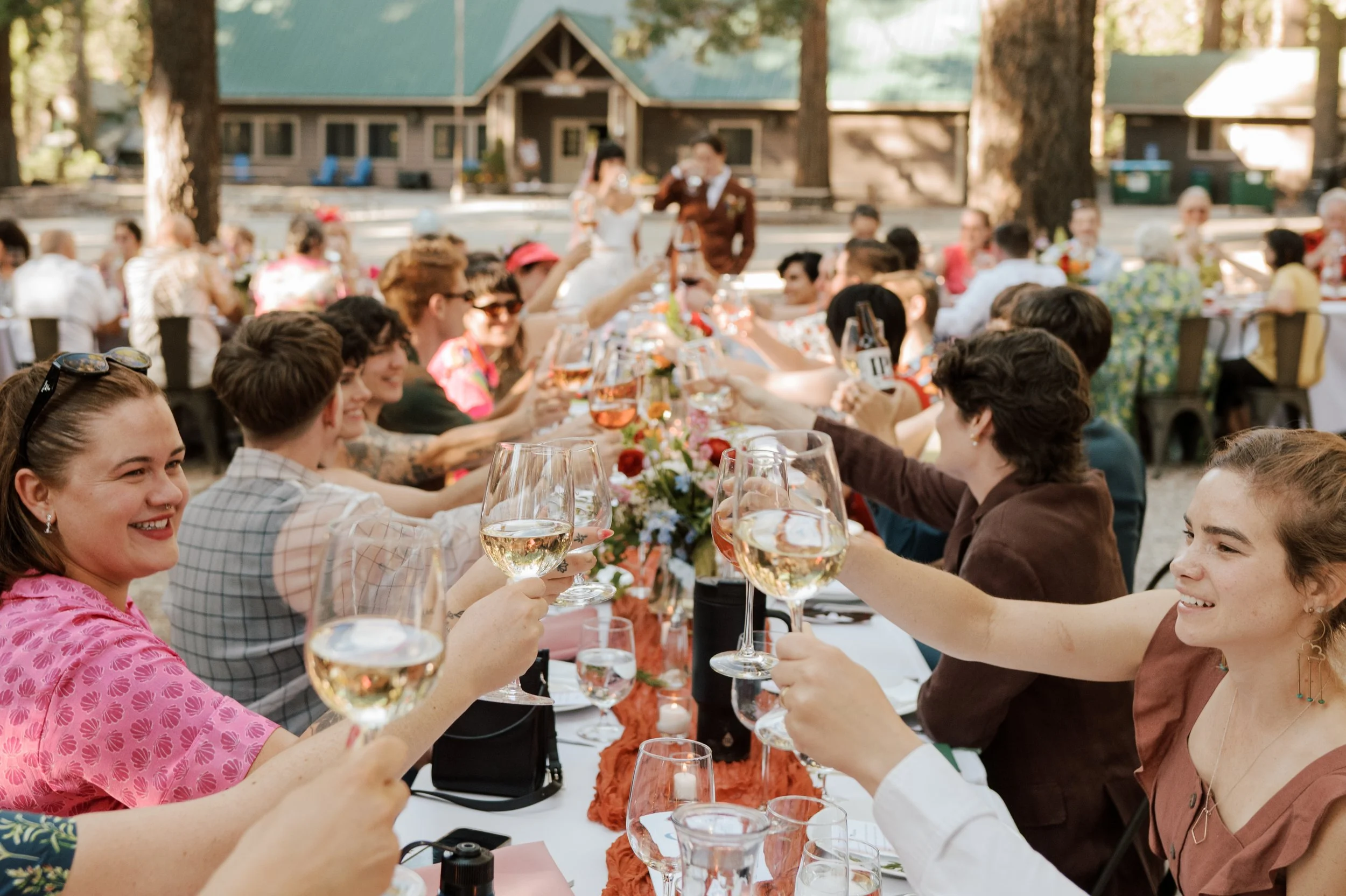 Guests celebrating at Northern California wedding