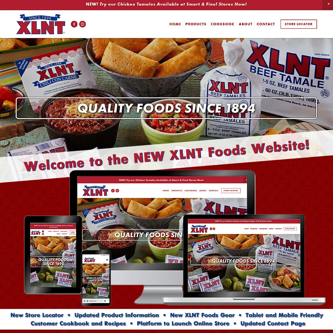 ANNOUNCING THE NEW XLNT FOODS WEBSITE!
