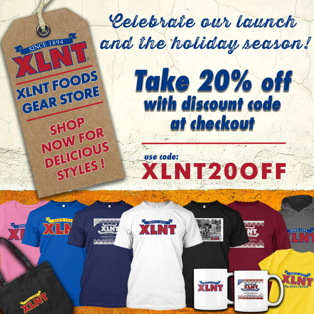 Last week to save 20% off your order at XLNT Foods Gear Store
