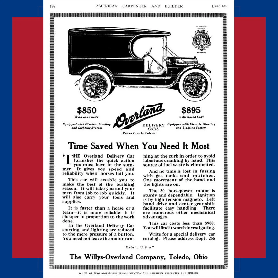 1915 XLNT Foods Overland Model 81 Tamale Wagon