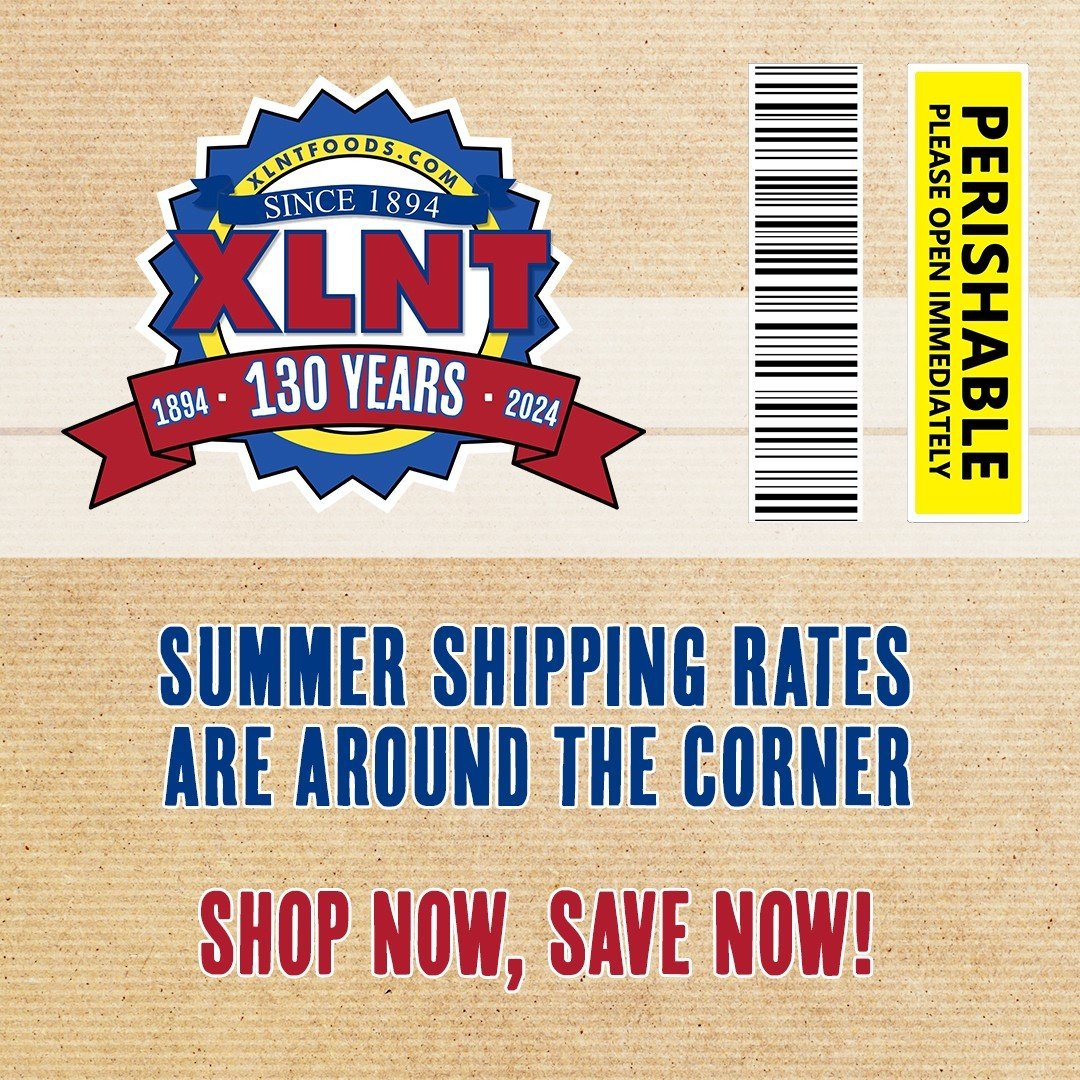 XLNT Foods will be switching to summer shipping rates starting Friday, May 3rd at noon PST. We have tried putting this off as long as possible, but as you all know, food safety is paramount here at XLNT Foods. So, with the weather heating up, we will