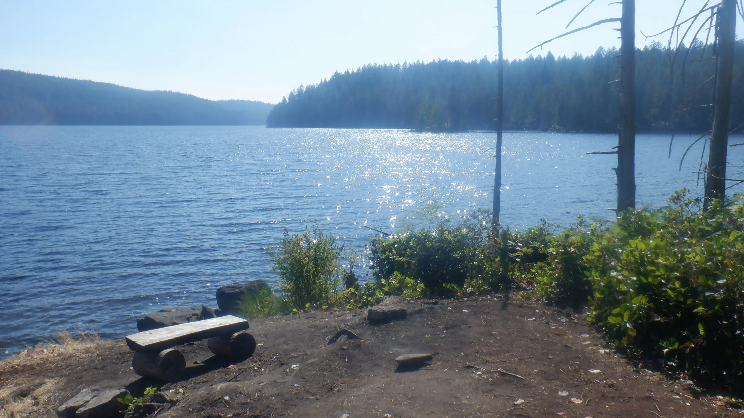 Sliammon lake - view from camp area.