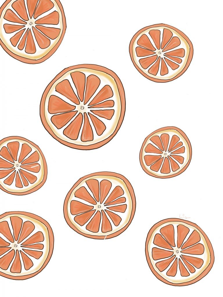 digital illustration orange split pattern.jpg