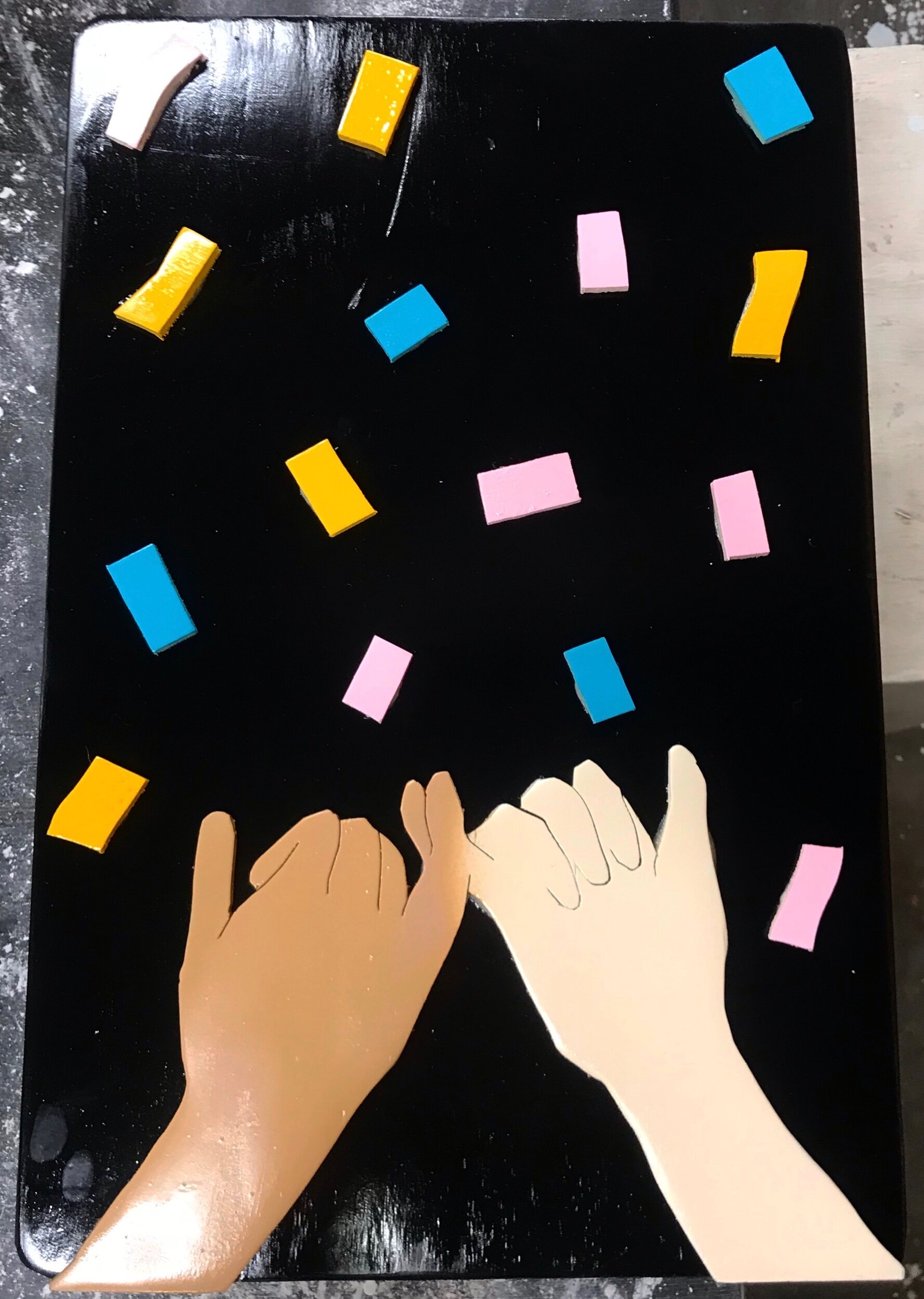 Pinky Promise, Wood, spray paint, 2020