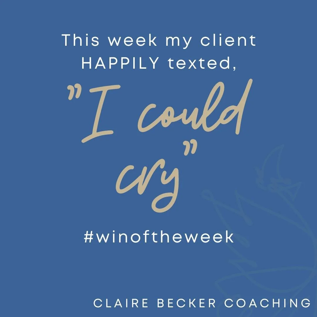 Her boss had just shared, &quot;Thank you for everything this week. Things are coming together and this is mainly because of YOU and all of your attention to detail.&quot; 

What joy brings you to tears? 

#foryourimpact #clairebeckercoaching #winoft