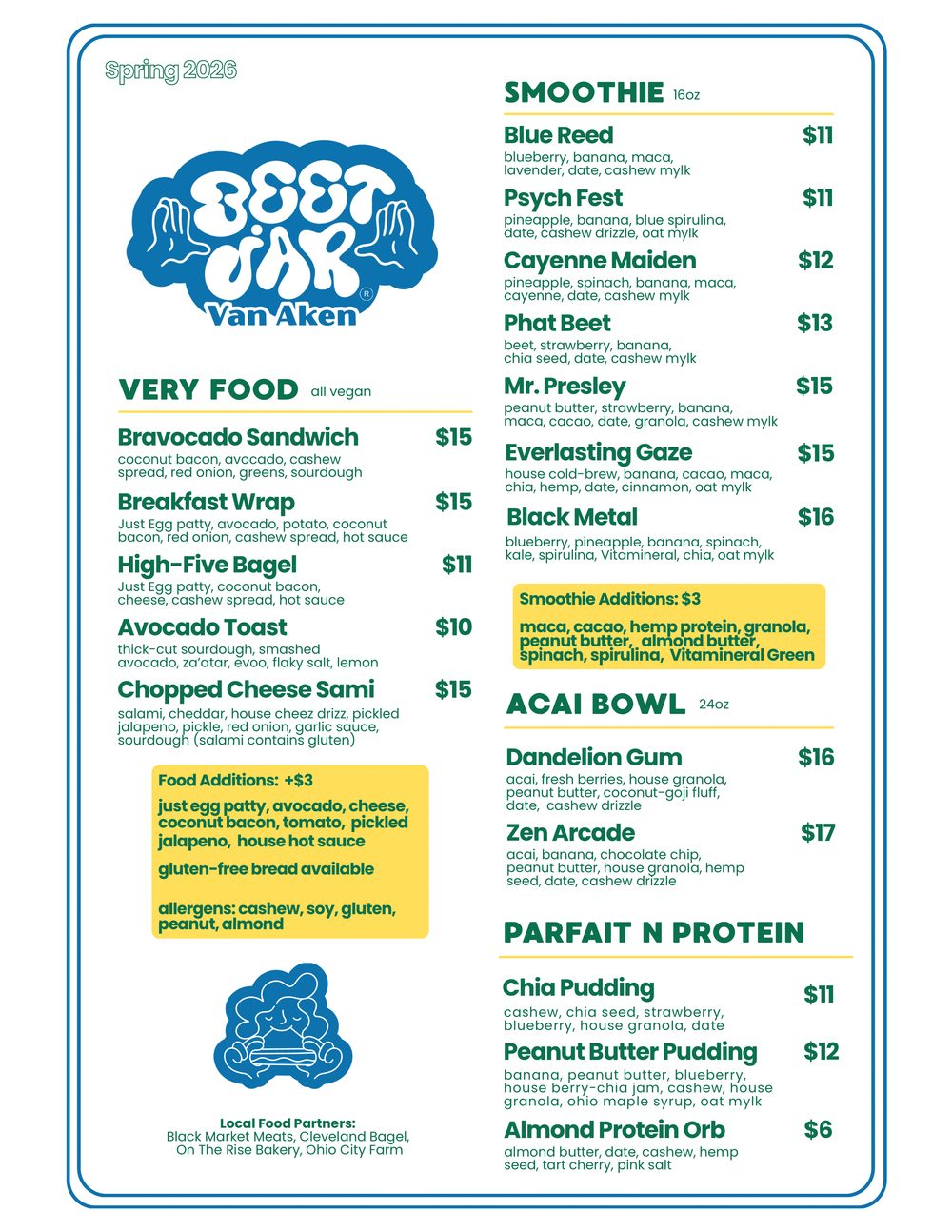 Beet Jar Van Aken menu