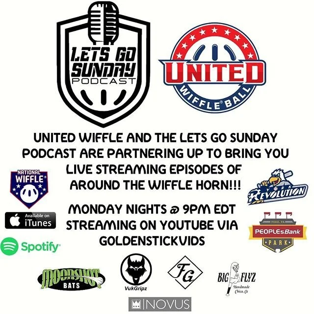 Check out the #LGS podcast TONIGHT at 9pm EDT, with the Texas based #whiskeyducks on YouTube LIVE
#UWIFF #wiffle #wiffs #wiffleball #NCT #LFG