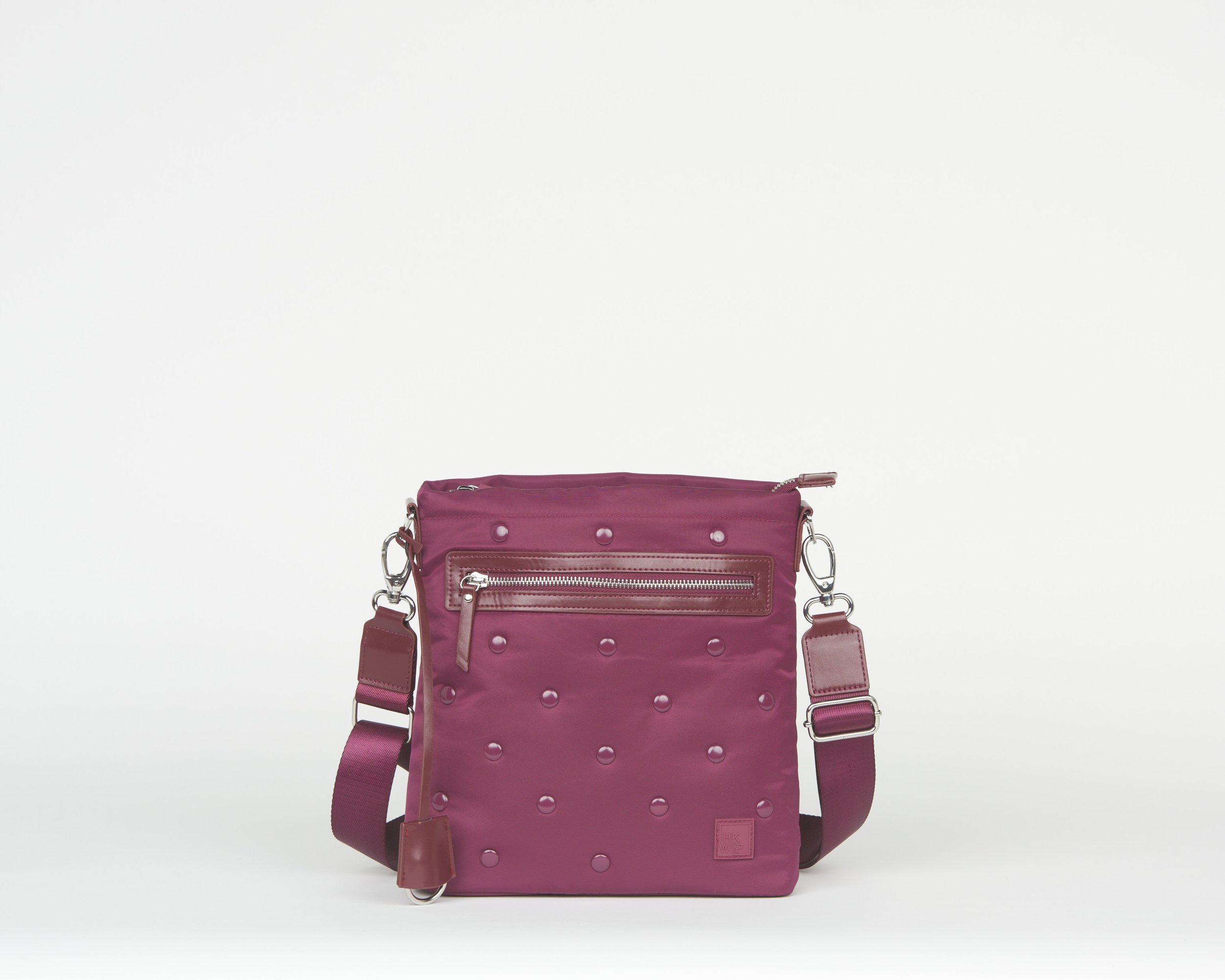 THE LUXE DOT CROSSBODY - MERLOT RED