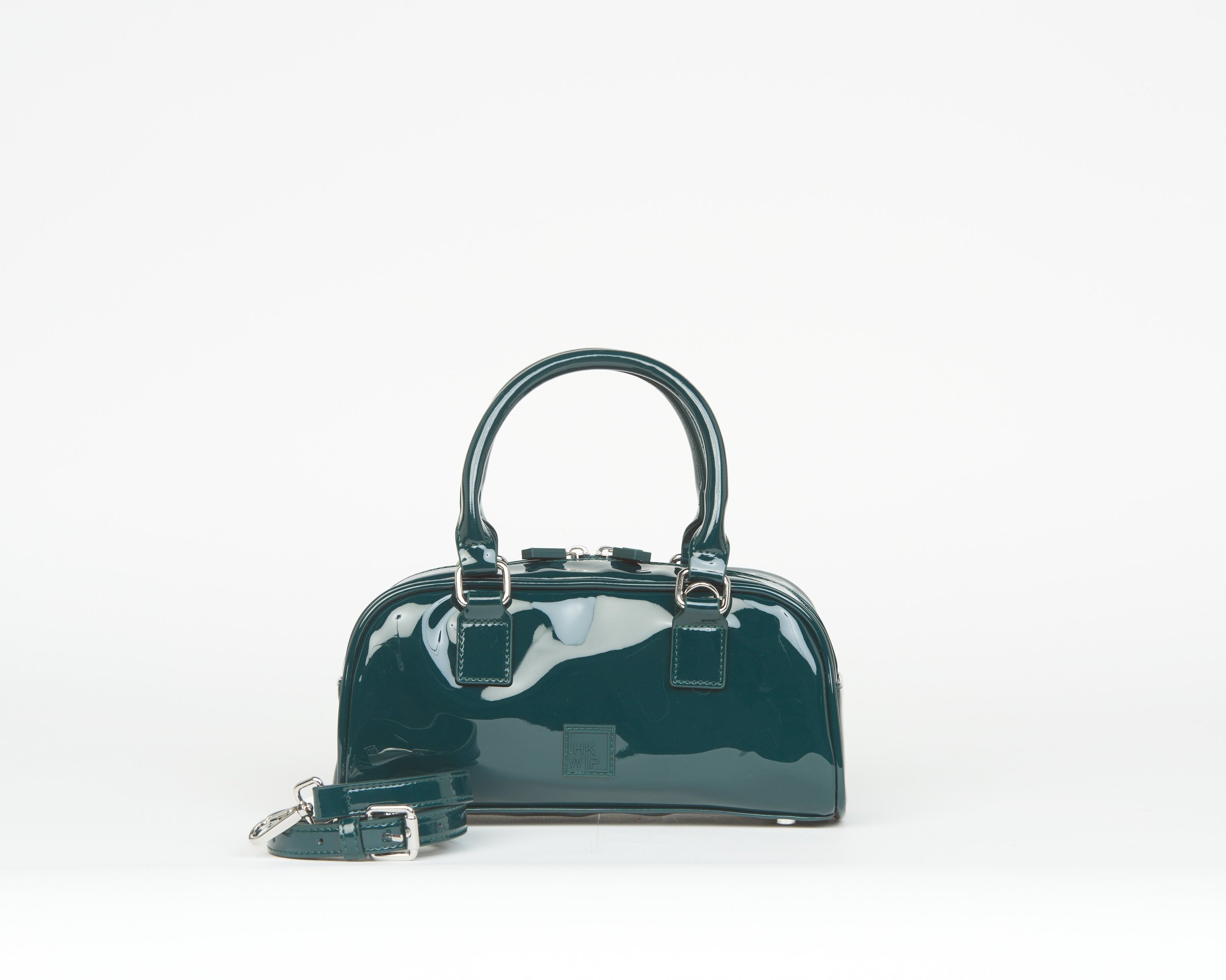 THE MODERN MOMENT BAG WITH CROSSBODY STRAP - PATENT TEAL