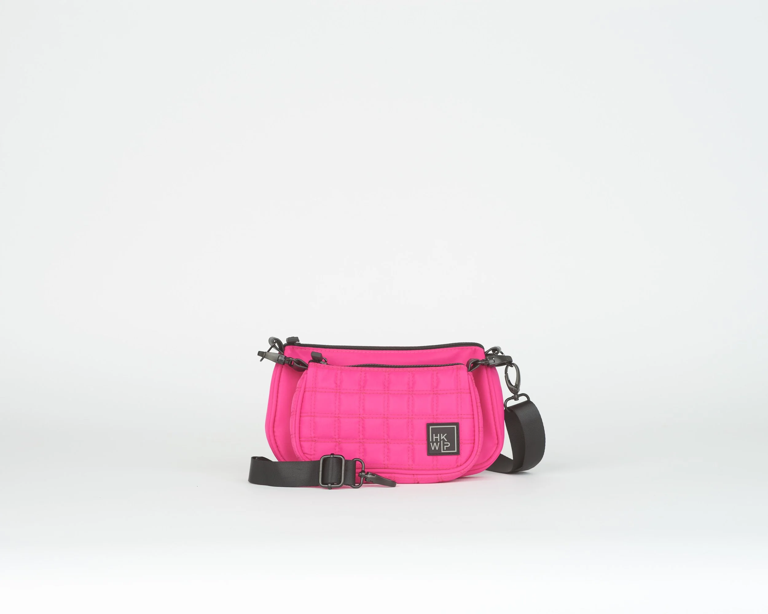 THE DETACHABLE DOUBLE POUCH CROSSBODY - RUBY BERRY