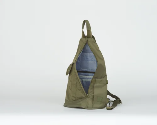 IHKWIP NWT IHKWIP Nylon Convertible Sling or Backpack - Olive Green Bag THE CONVERTIBLE SLING BACKPACK - MILITARY OLIVE — IHKWIP main image 2