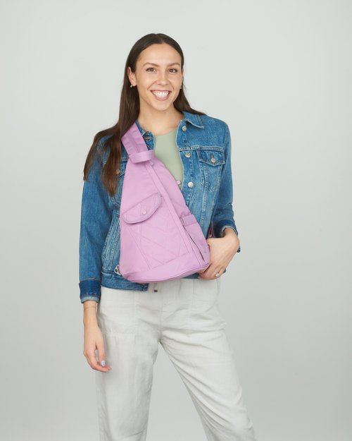 THE CONVERTIBLE SLING BACKPACK - LILAC — IHKWIP display picture 1