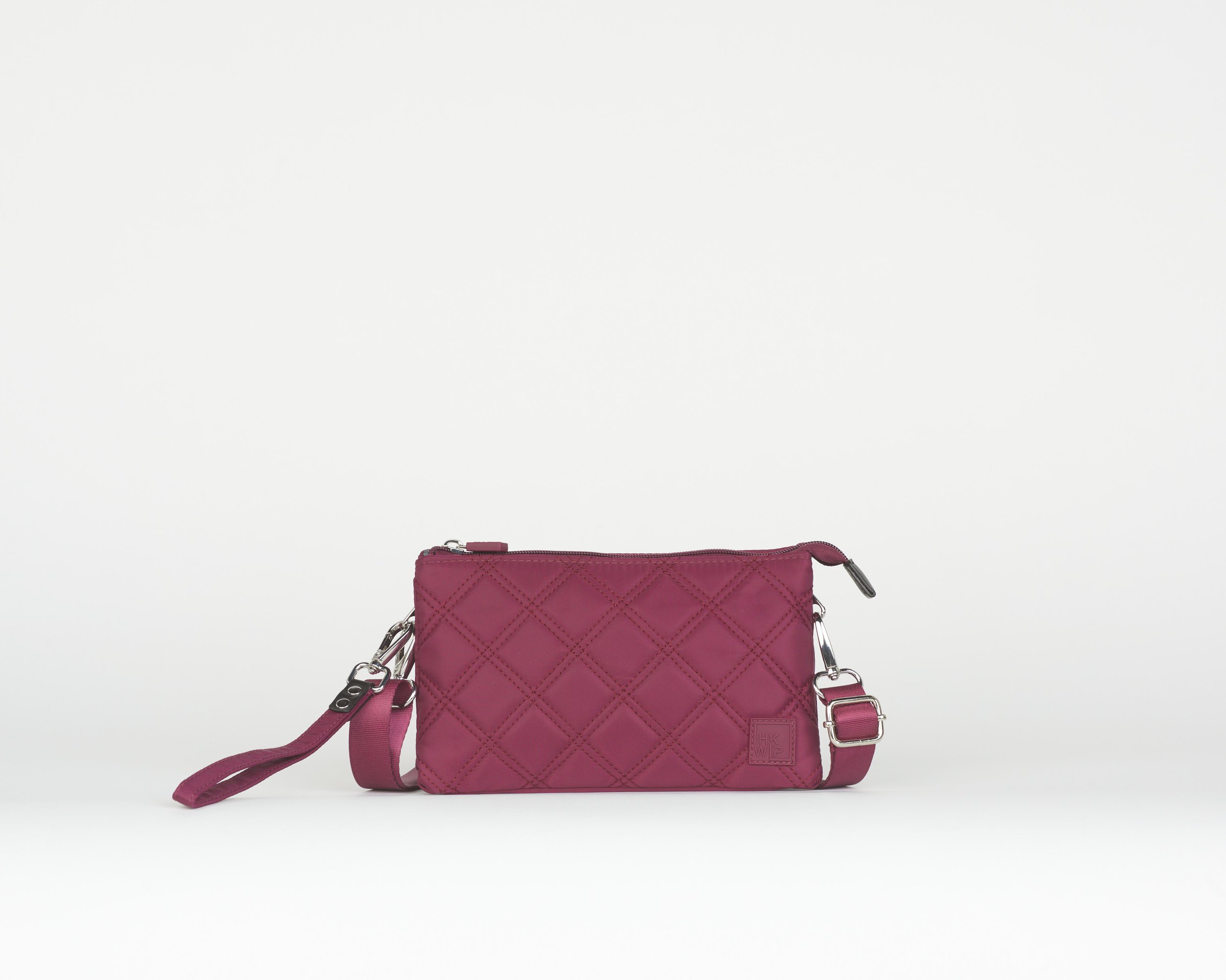 THE TRIPLE ENTRY WRISTLET CROSSBODY - MERLOT RED