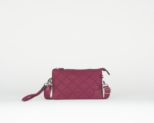 THE TRIPLE ENTRY WRISTLET CROSSBODY - MERLOT RED — IHKWIP