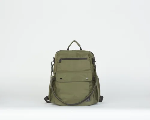 IHKWIP NWT IHKWIP Nylon Convertible Sling or Backpack - Olive Green Bag THE CONVERTIBLE SLING BACKPACK - MILITARY OLIVE — IHKWIP main image 3