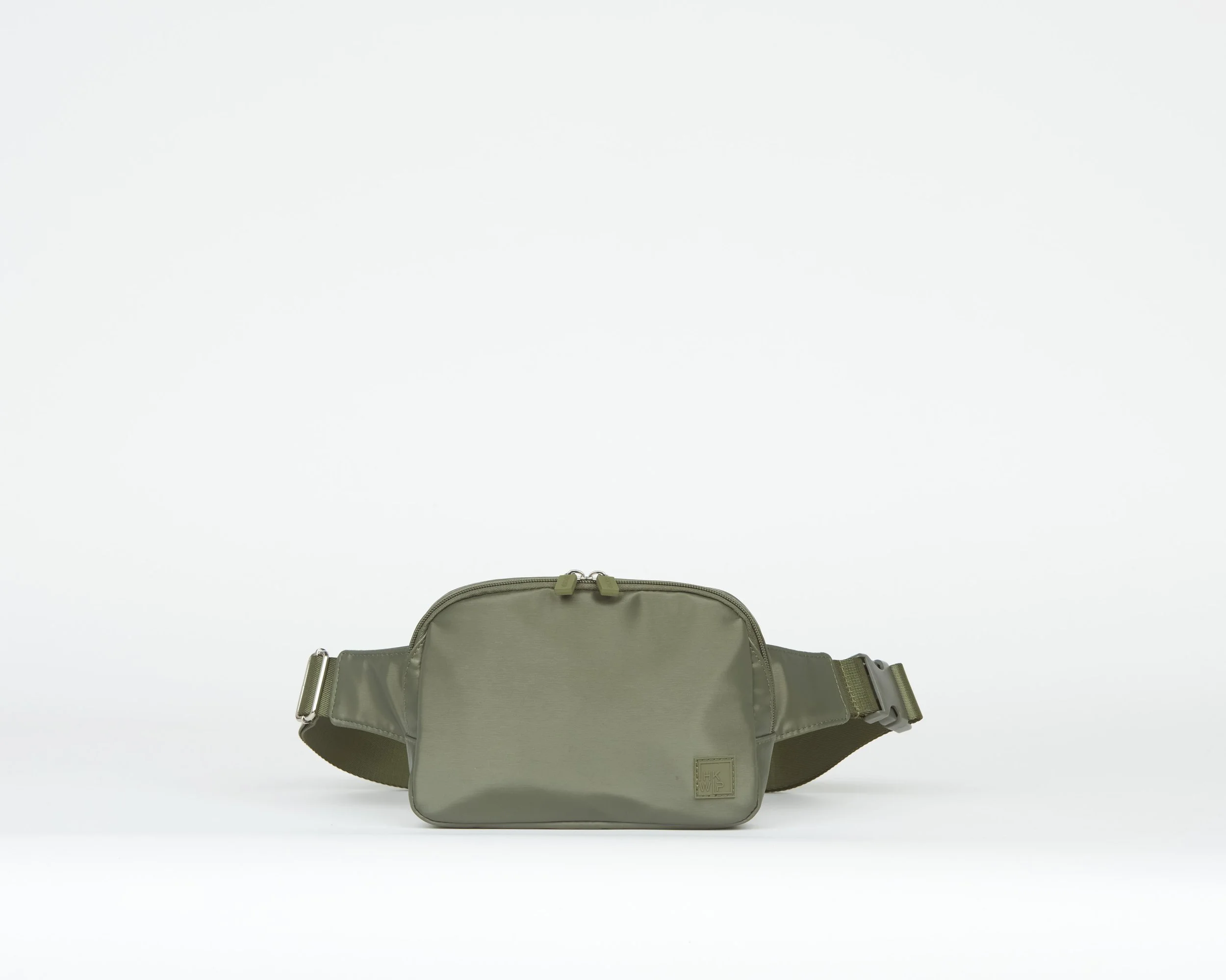 THE DAILY CONVERTIBLE BELT BAG SLING CROSSBODY - METALLIC MILITARY OLIVE