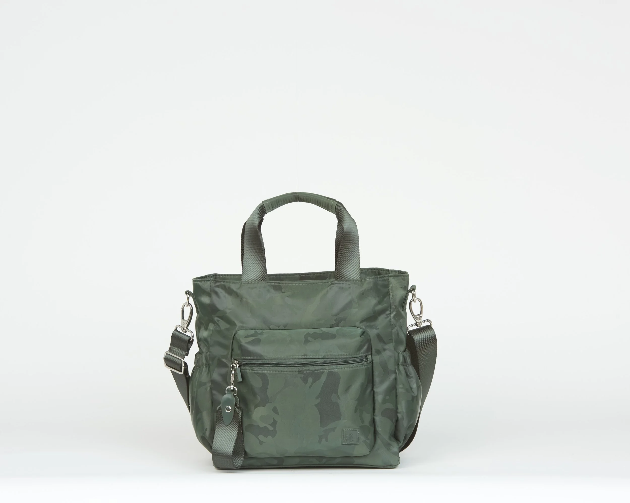 THE CARRIED AWAY CONVERTIBLE TOP HANDLE TOTE CROSSBODY - OLIVE CAMO