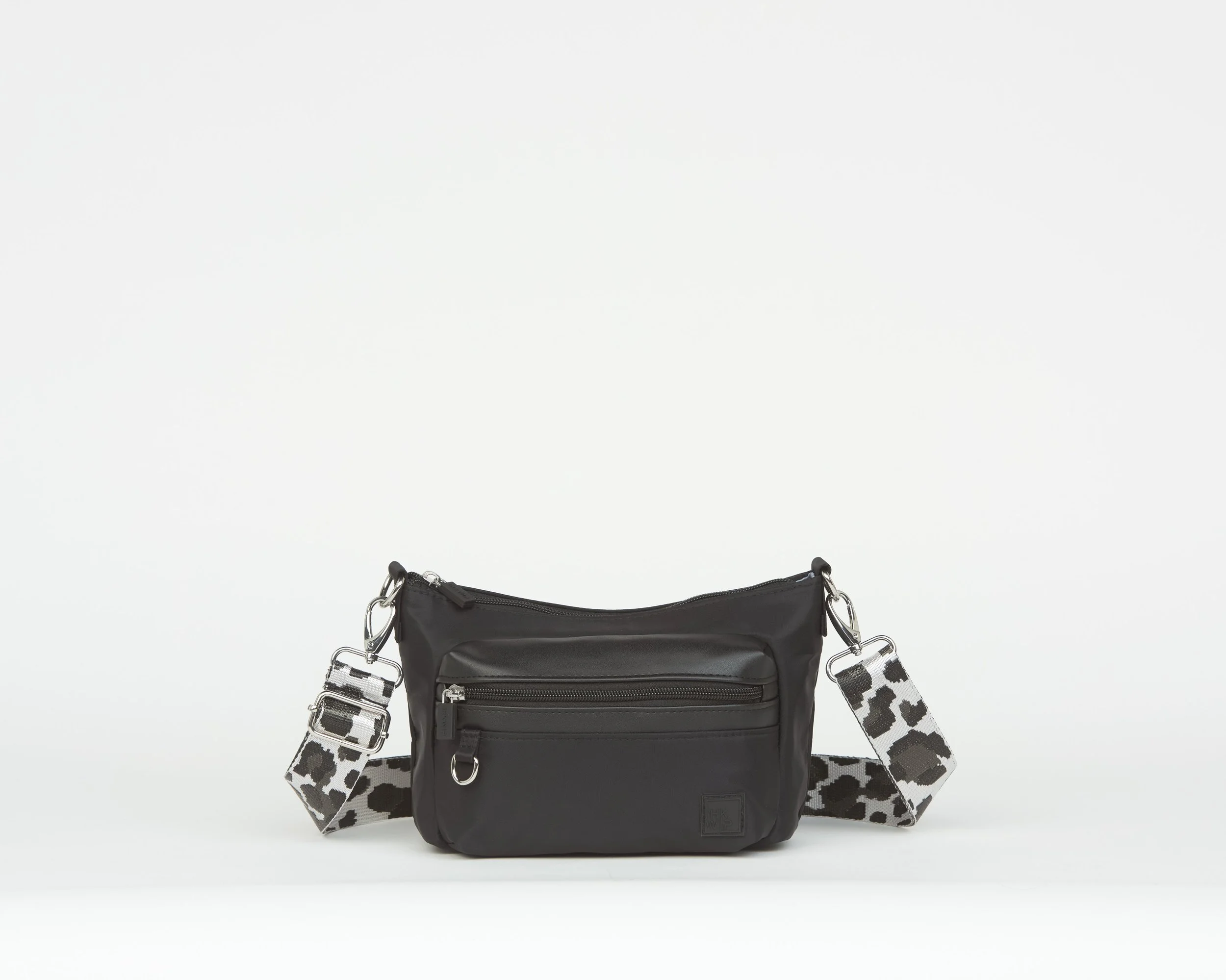 THE SPOT ON CROSSBODY WITH LEOPARD STRAP - BLACK
