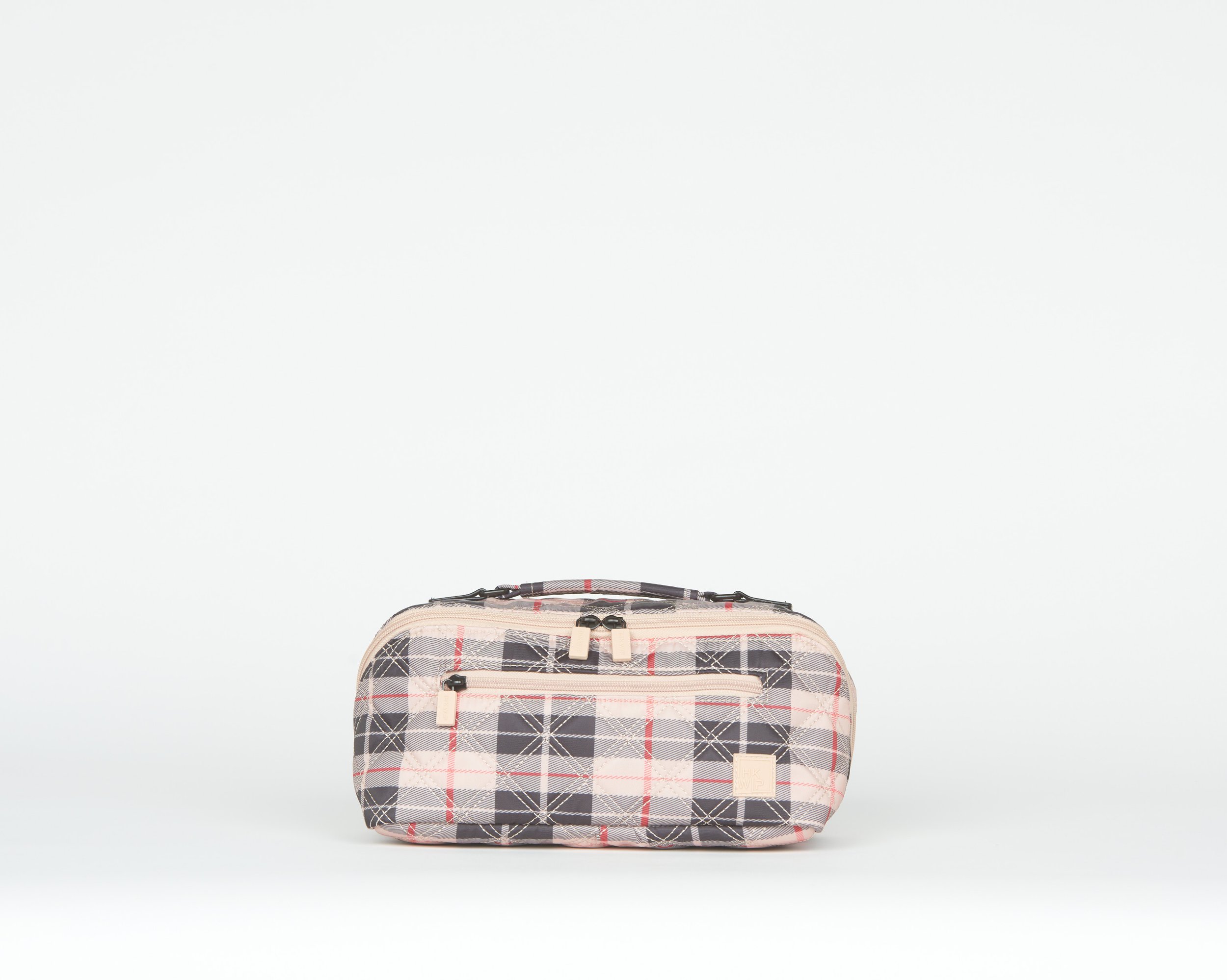 THE CARRY IT ALL COSMETIC CASE - KHAKI PLAID